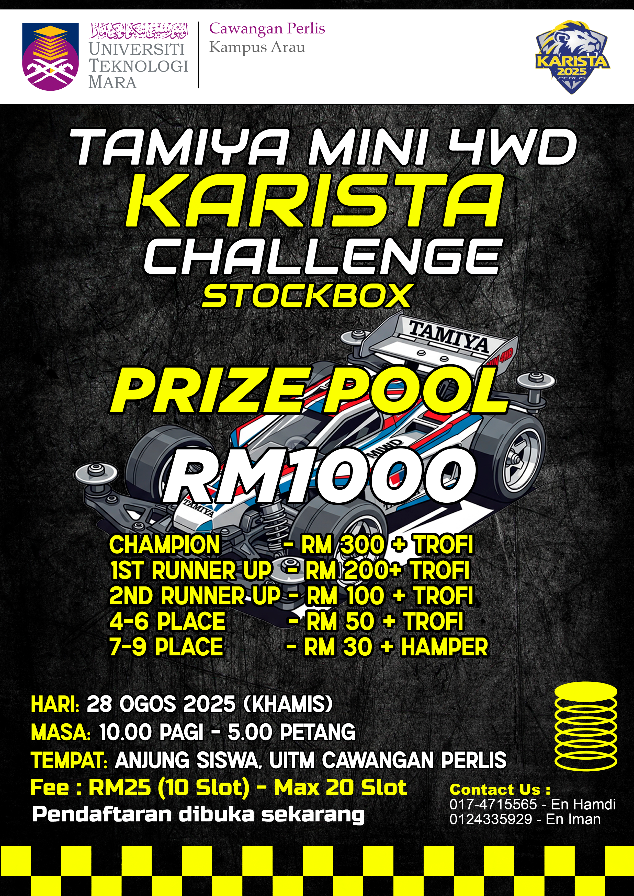 Tamiya Mini 4WD KARISTA Challenge 2025 Poster