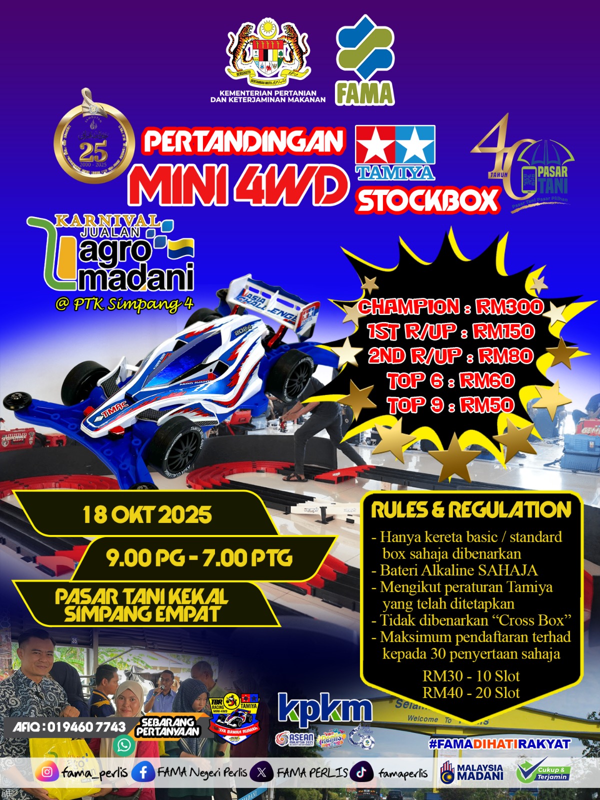 TAMIYA MINI 4WD STOCK CAR RACE @ KARNIVAL AGRO MADANI Poster