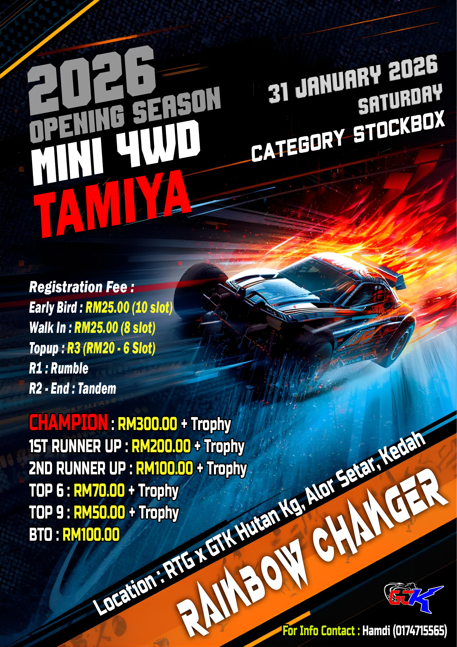 Opening Race 2026 StockBox Rainbow Challenge Poster