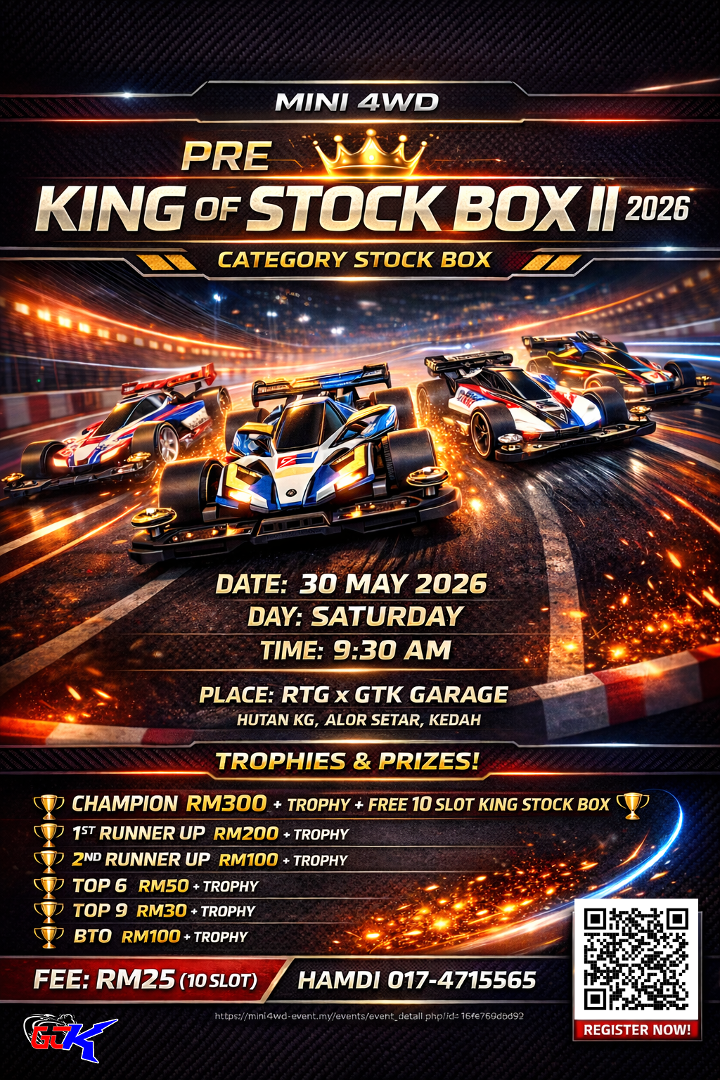 Pertandingan Tamiya Mini 4WD Pre King of Stock Box II 2026