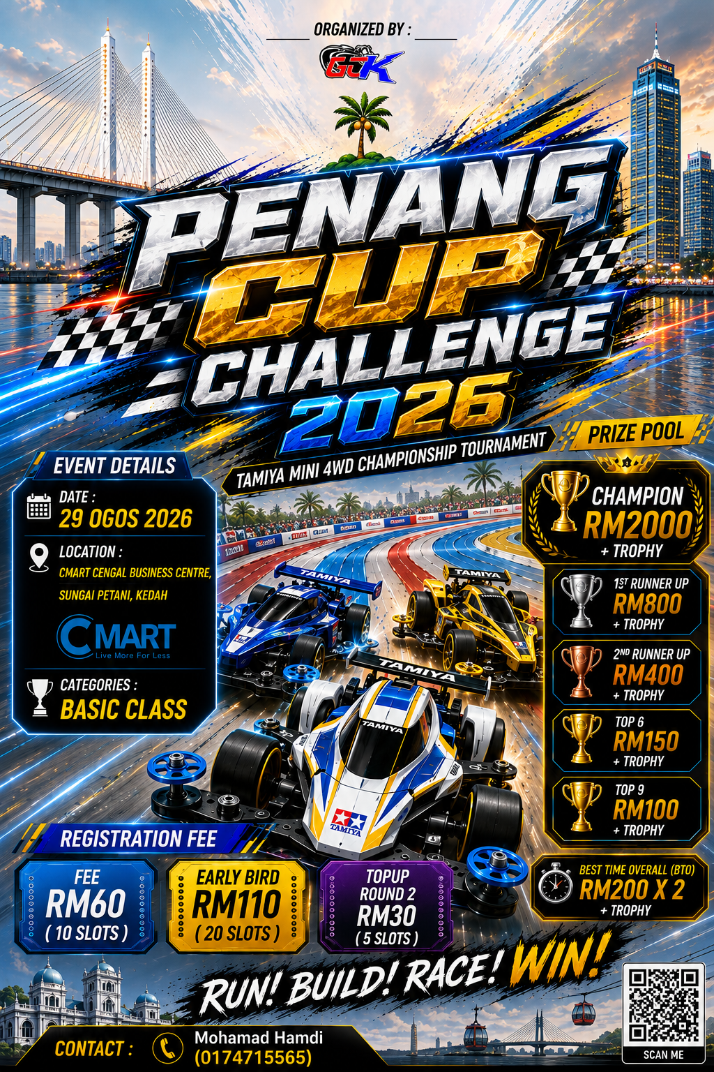 TAMIYA MINI 4WD BMAX CLASS WORLD CHALLENGE SELECTION 1 X PENANG CUP II 2026