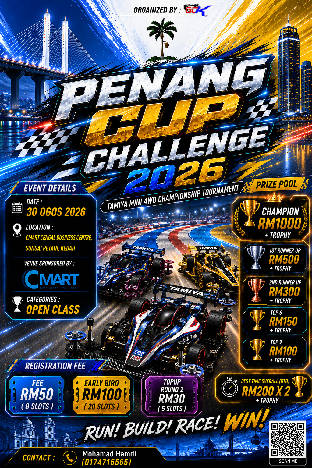 TAMIYA MINI 4WD OPEN CLASS WORLD CHALLENGE SELECTION 1 X PENANG CUP II 2026
