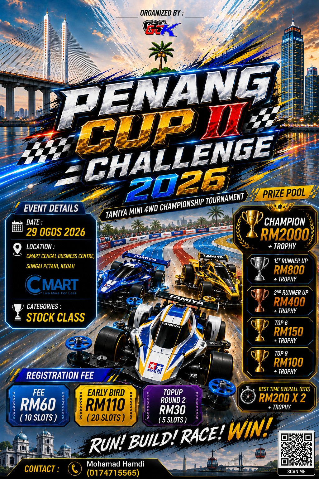 TAMIYA MINI 4WD BMAX CLASS WORLD CHALLENGE SELECTION 1 X PENANG CUP II 2026