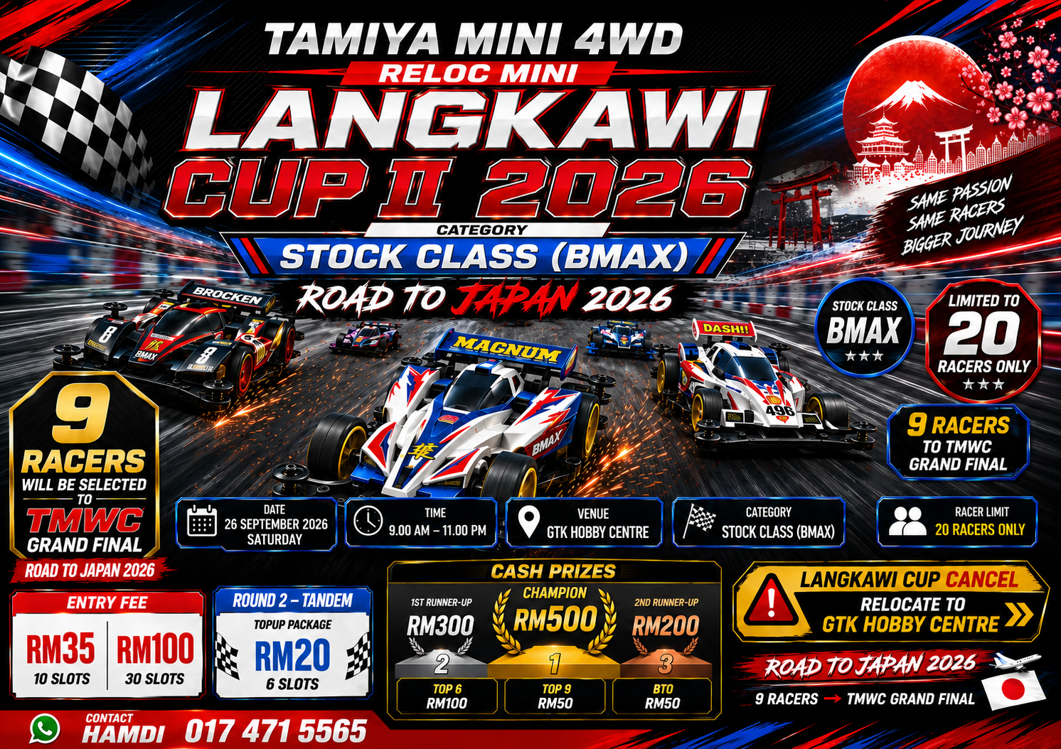 Tamiya Mini 4wd Reloc Mini Event Langkawi Cup II 2026