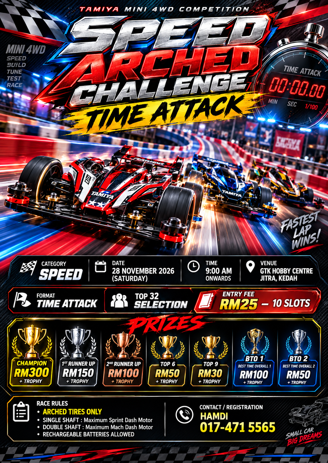 TAMIYA MINI 4WD SPEED ARCHED CHALLENGE 2026